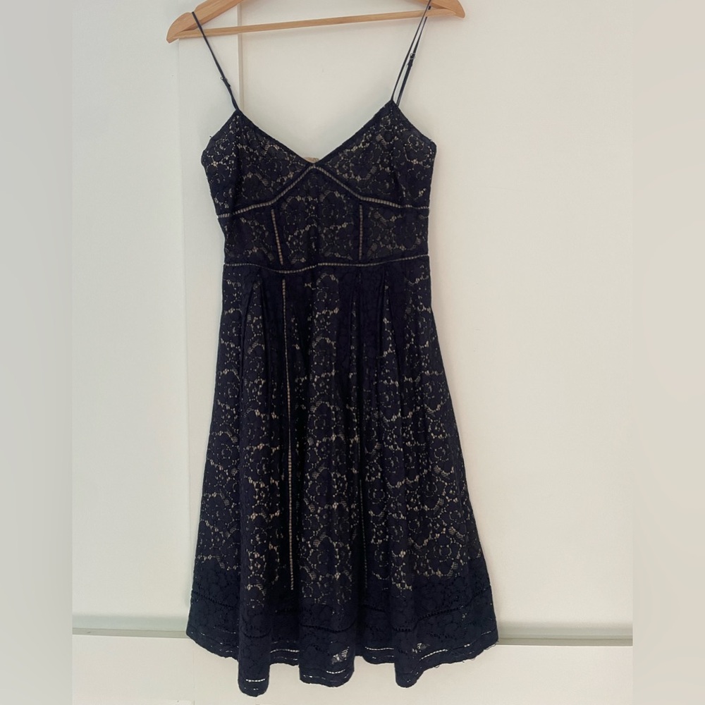 Joie Elegant Navy Lace Dress Size 0
